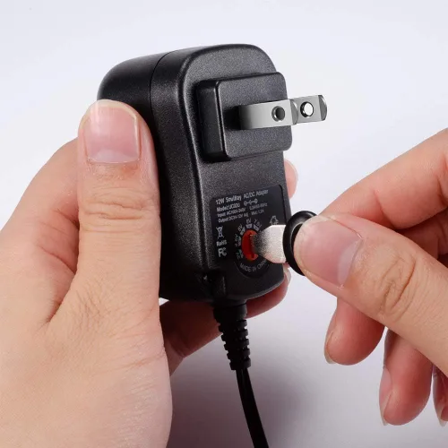 Miniatura 8 de SoulBay – Adaptador de CC/CA de multi voltios, universal, 12 W, cambio de fuente de poder con 6 enchufes adaptadores a elección, apto