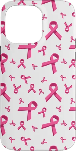 Miniatura 20 de iPhone 13 patrón de cinta rosa concientización del cáncer de mama mujeres caso de apoyo