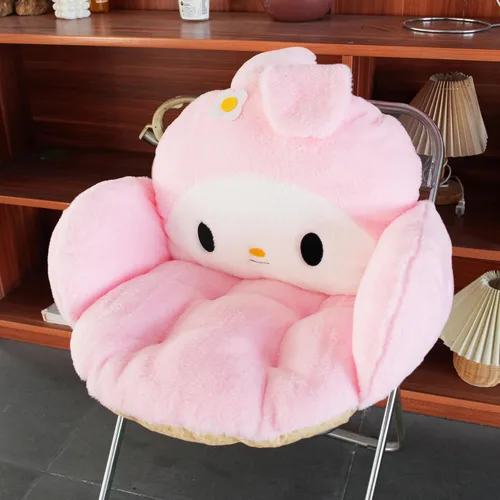 Miniatura 7 de Juju - Cojín Kawaii rosa – Decoración de habitación Kawaii – Cojines de asiento para sillas de oficina – Cojines de silla de oficina – Cojín