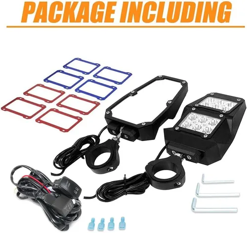 Miniatura 2 de UTV Offroad - Espejos retrovisores laterales para jaula de barra antivuelco de 1.75-2 pulgadas, compatible con Polaris RZR XP 900 1000 Can am X3