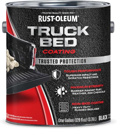 Miniatura 13 de Rust-Oleum 342668 - Revestimiento para caja de camioneta antióxido, 1 cuarto de galón, color negro