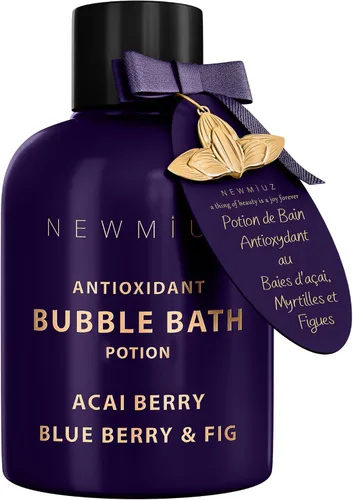Baño de burbujas antioxidante, espuma de larga duración con Acai Berry Blueberry Fig, aceites esenciales desintoxicantes, hidratantes, relajantes,