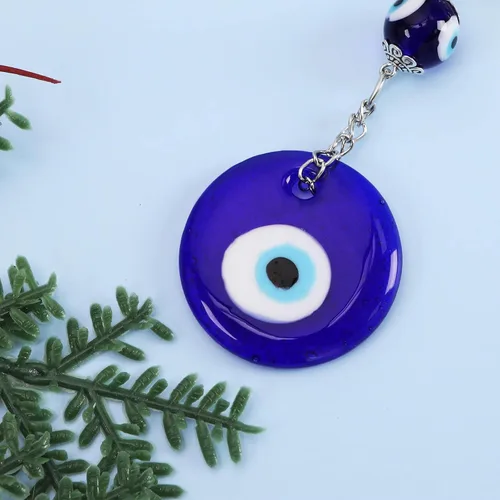 Miniatura 5 de Decoración azul contra el mal de ojo, adorno colgante de búho, colgante de luna, amuleto para colgar en la pared, accesorios