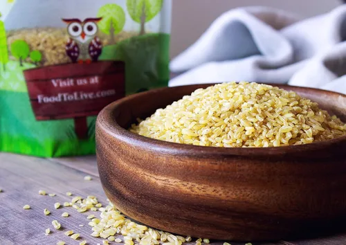 Miniatura 4 de Trigo Bulgur orgánico, 1 libra – Grano entero sin OMG, granos cocidos, bayas kosher Borghul, semillas a granel, grueso, alto en fibra dietética