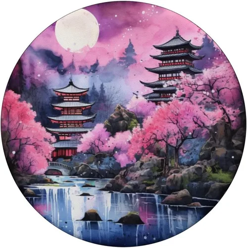 Miniatura 3 de PopGrip estándar japonés Sakura Cherry Blossom Moon PopSockets estándar