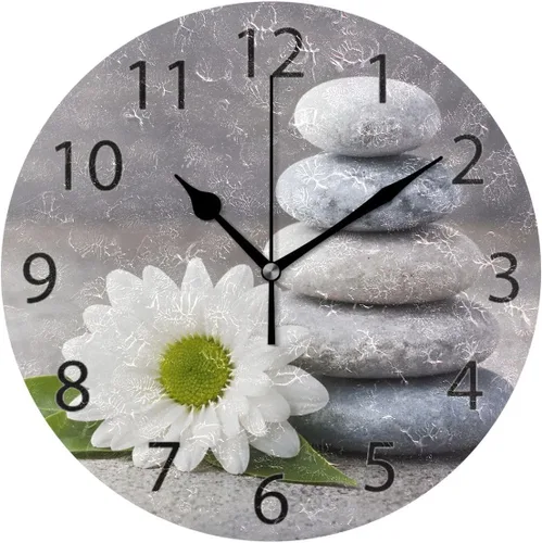 Miniatura 6 de ALAZA - Reloj de pared redondo con mapa étnico de África, silencioso, sin tictac, pintura al óleo para el hogar, oficina, escuela, arte decorativo