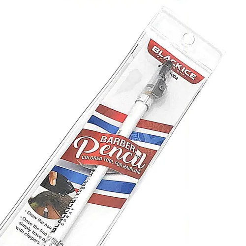 Miniatura 4 de Lápiz de peluquero en aerosol de hielo negro Línea blanca visible, para forro y bordes, ideal para tonos de piel más profundos
