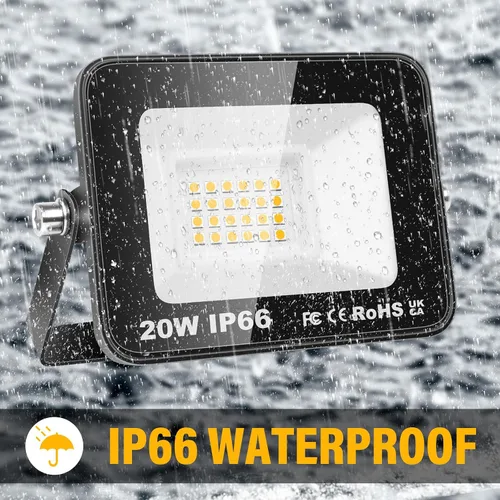 Miniatura 4 de SKYWORLD Paquete de 2 luces LED de inundación para exteriores, 20 W 2000 lm, luz de inundación LED de seguridad, luz diurna de 4000 K, luz blanca