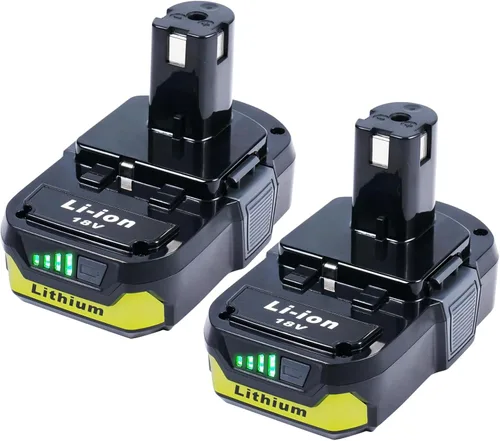 Paquete de 2 baterías de repuesto de 3.0Ah para herramientas Ryobi de 18 V – Potencia y fiabilidad extendidas