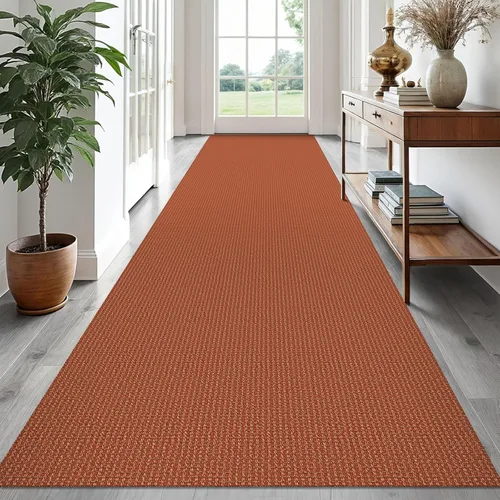 Miniatura 201 de EARTHALL Alfombra de pasillo 3x14 pies, alfombras lavables extra largas para pasillos, tejidas, antideslizante, alfombra trenzada para entrada