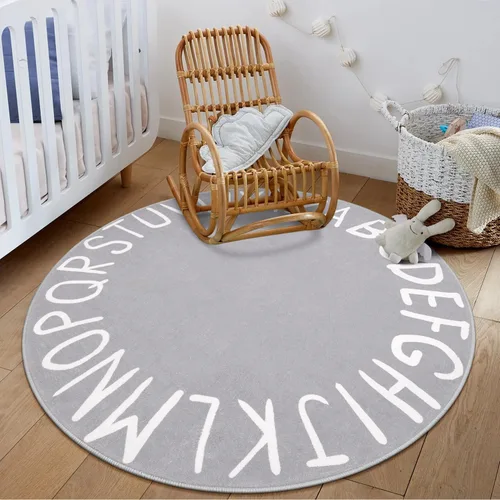 Miniatura 23 de LIVEBOX ABC Play Room - Alfombra redonda para niños, alfombra grande y colorida para guardería, alfombra de área de arcoíris para aula, alfombras