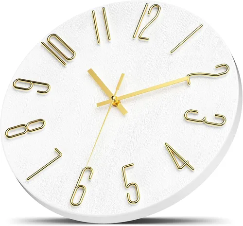 Miniatura 3 de Reloj de pared, funciona con pilas, diseño minimalista moderno para sala de estar, oficina, cocina, dormitorio y baño, silencioso sin tictac