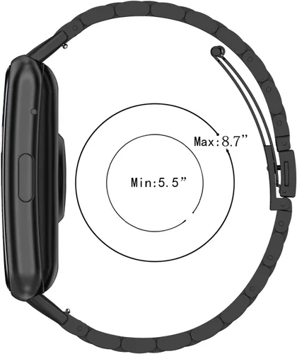 Miniatura 5 de Correa de repuesto para Huawei Watch Fit Band, de acero inoxidable, compatible con Huawei Watch Fit Smart Watch Paquete de 4
