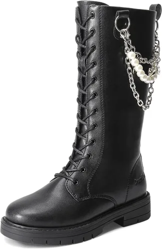 DREAM PAIRS Botas altas hasta la rodilla para niñas, zapatos de equitación de invierno (niños pequeñosniños grandes)