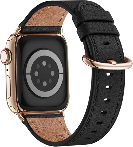 Miniatura 18 de WFEAGL Compatible con Apple Watch Banda 38mm 40mm 41mm para Mujeres, Correa de Cuero de Grano Superior para iWatch Ultra SE & Series 9 8 7 6 5 4 3