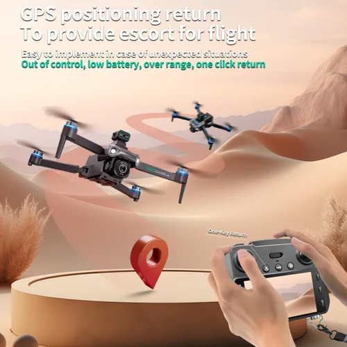 Miniatura 7 de Drone GPS con controlador de pantalla HD de 5.9 pulgadas, cámara UHD 2K, prevención de obstáculos láser de 360°, despegue/retorno con una tecla