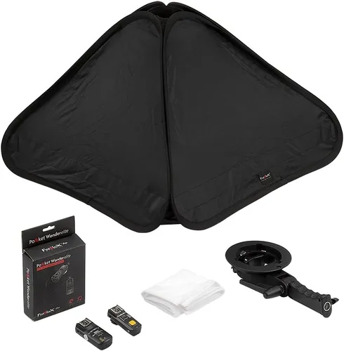 Miniatura 15 de Fotodiox Softbox plegable de 32 x 32 pulgadas, kit de flash 2X con disparadores remotos para Nikon - Dos softboxes plegables y soportes de luz