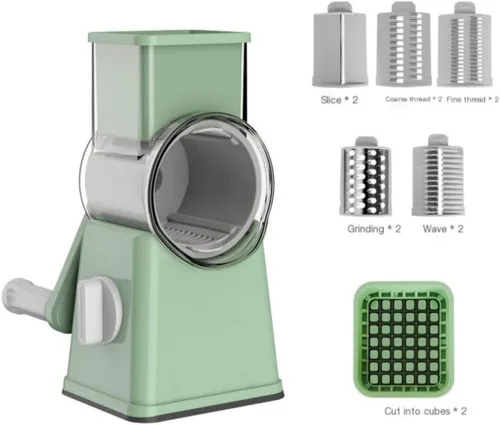 Miniatura 2 de Picador de verduras y espiralizador, picador de alimentos con recipiente, rebanador de frutas, utensilios de cocina y regalos, artículos esenciales