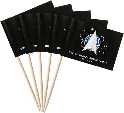 stidsds 100 banderas de la Fuerza Espacial de Estados Unidos de Estados Unidos, palillo de dientes, mini banderas militares pequeñas de Estados