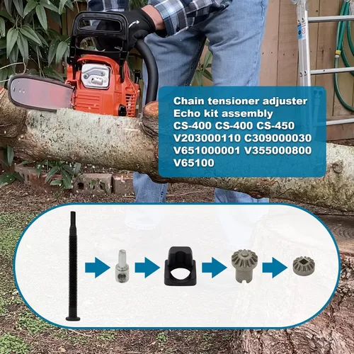 Miniatura 4 de AJUSTADOR TENSOR DE BARRA DE CADENA (KIT 3) Se adapta a conjunto de montaje ECHO CS-400 cs400 CS-450