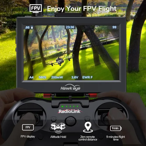 Miniatura 3 de Radiolink F121 FPV Mini RC Drone RTF con cámara para adultos y niños principiantes, cuadricóptero RC cepillado de 4.764 in, 2 baterías con estuche