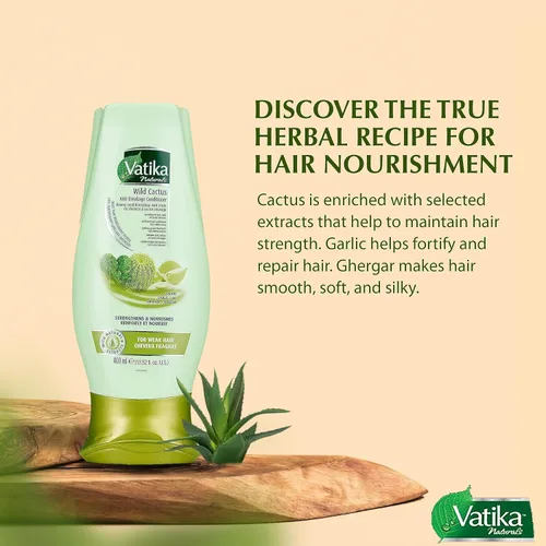 Miniatura 4 de Vatika Naturals Acondicionador hidratante - Acondicionador hidratante para cabello seco, dañado y encrespado - Nutrición profunda con ingredientes
