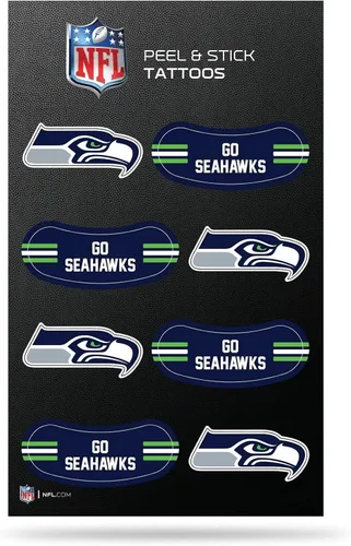 Miniatura 22 de Rico Industries NFL Footbal Peel & Stick Temporary Tattoos - Eye Black - Game Day Approved!