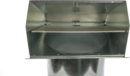 Miniatura 3 de RDP Ventilación de pared con capucha con rejilla y compuerta (8 pulgadas, galvanizado)