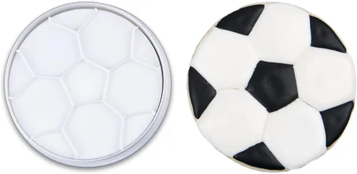 Miniatura 25 de Mostop Cortador de galletas deportivo con sellos, juego de 3 piezas de cortador de galletas de fútbol, fútbol, casco, juego de fútbol, herramientas