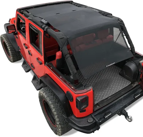 Miniatura 27 de Shadeidea JK - Parasol superior compatible con Jeep Wrangler JKU, cubierta de techo de malla suave (2007-2018) - Bloqueador de ruido de viento UV