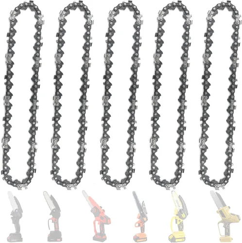 5 cadenas de motosierra de 6 pulgadas, cadenas de repuesto para mini motosierra eléctrica portátil inalámbrica de 6 pulgadas, cadenas para mini