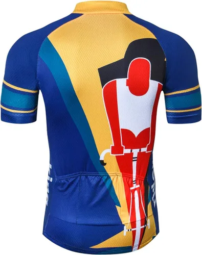 Miniatura 194 de Nuevo Pro cremallera completa hombres ciclismo Jersey manga corta Riding Shirt USA