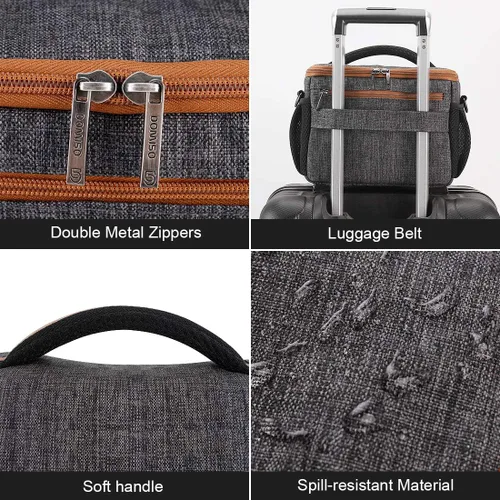 Miniatura 3 de DOMISO Bolsa para cámara Bolsa de hombro impermeable antichoque, flor