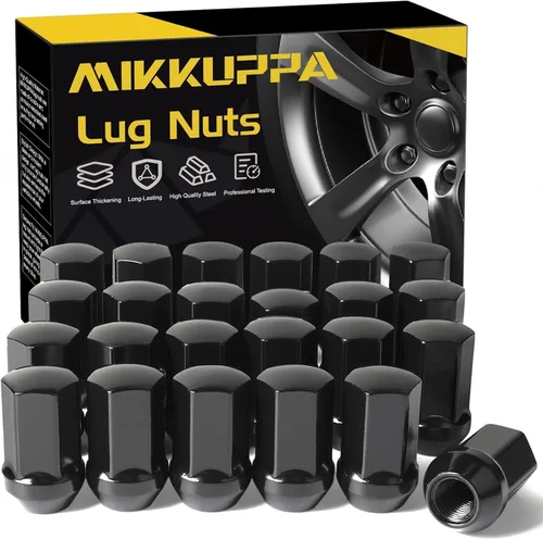 Miniatura 12 de MIKKUPPA Tuercas de llanta M14x2.0 – Repuesto para ruedas de fábrica Ford F150 Expedition Lincoln Navigator Factory 2003-2014 – 24 tuercas Plateado