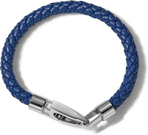 Miniatura 5 de Bulova Jewelry Men's Marine Star Braided Leather Bracelet with Tuning Fork Clasp