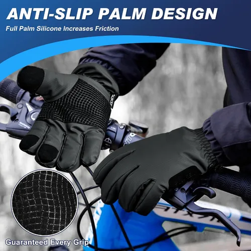 Miniatura 4 de Sukeen Guantes de invierno resistentes al viento para clima frío, suaves y cálidos para pantalla táctil, antideslizantes, guantes de invierno