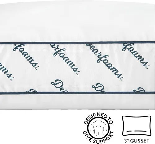 Miniatura 4 de Dearfoams Almohadas de cama – Tamaño estándar/Queen – Juego de 2 – Almohada de cama alternativa de plumón estilo hotel con refuerzo de 3 pulgadas