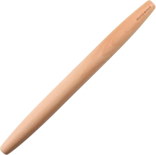 Muso Wood Rodillo francés de madera para hornear, rodillo cónico de madera de haya para pasta de fondant y masa de galletas (francés de 15.75