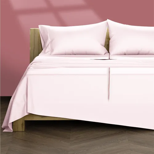 Miniatura 55 de TEXAS LINEN CO. Juego de sábanas de algodón egipcio Split King - 600 número de hilos, 5 piezas, sábanas blancas para cama ajustable, fibra 19: Raya