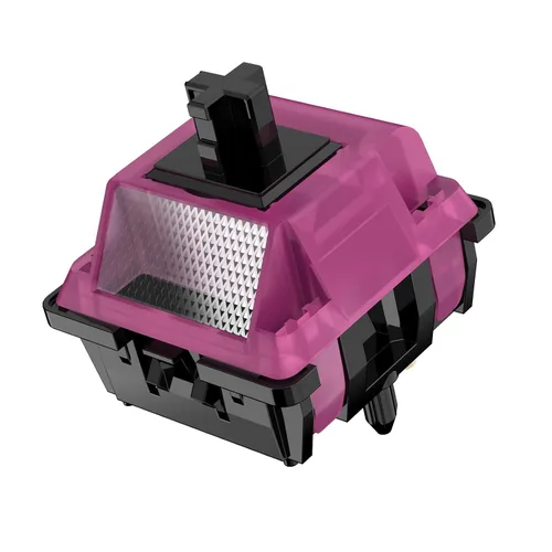 Miniatura 2 de DUROCK Interruptor Lotus negro, interruptores lineales de alta precisión 2.24 oz de resorte largo pre-lubricado RGB interruptores de teclado