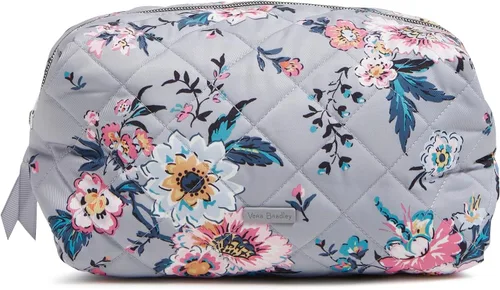 Miniatura 9 de Vera Bradley Bolsa organizadora de maquillaje cosmético grande de sarga de rendimiento para mujer