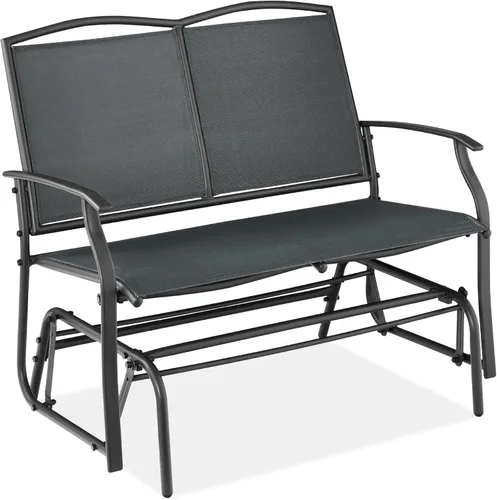 Miniatura 11 de Best Choice Products Balancín de acero para 2 personas para patio al aire libre, balancín de dos plazas para terraza, porche con tela de textileno