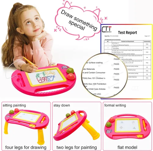 Miniatura 2 de Juguetes para niños pequeños, juguetes para niñas de 1 a 2 años, tablero de dibujo magnético, pizarra de garabatos borrable para niños, juguetes