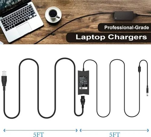 Miniatura 4 de SZGUDULO Cargador para laptop de 130 W compatible con Dell XPS 15 Inspiron 7559 Precision 5510 Docking Station Cable de alimentación PA-4E