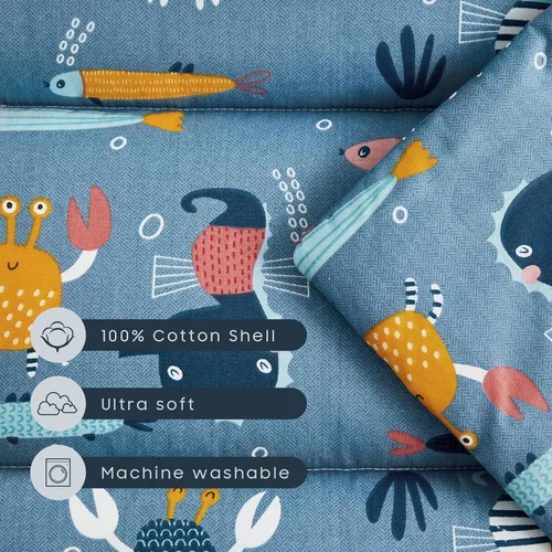 Miniatura 6 de Wake In Cloud - Tapete para siesta para niños pequeños con almohada y manta, tela 100% algodón, para niños y niñas en guardería, jardín de infantes