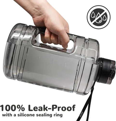 Miniatura 3 de Large Water Bottle with Motivational Time Marker, 74oz Water Jug with Handle Leak-Proof, Clear Sport half gallon water Bottle for Gym Camping