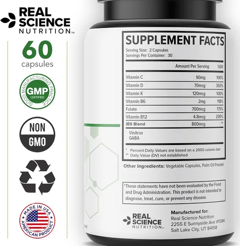 Miniatura 9 de Real Science Bowel Miracle - Suplemento de apoyo intestinal para comodidad digestiva y bienestar intestinal, con Vinitrox, GABA y vitaminas