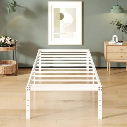 Miniatura 12 de Upcanso Marcos de cama tamaño California King de 18 pulgadas sin necesidad de somier, marco de cama con plataforma tamaño California King con alto