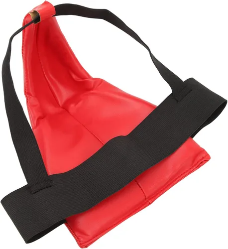 Miniatura 6 de Protector de ingle de boxeo, protector de entrepierna de boxeo rojo ajustable para artes marciales para niños y jóvenes (M)