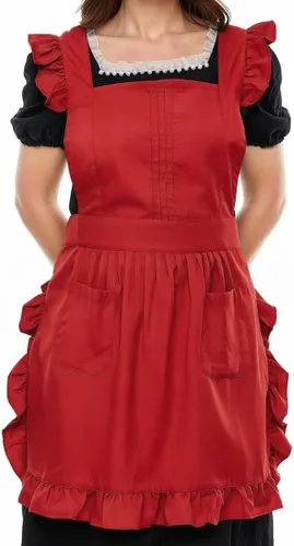 Miniatura 5 de Delantal retro ajustable con bolsillos, tamaño pequeño a grande para mujer de LilMents